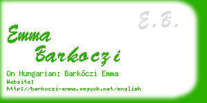 emma barkoczi business card